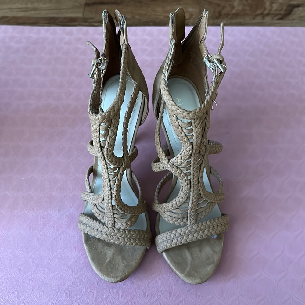 Tan high heels